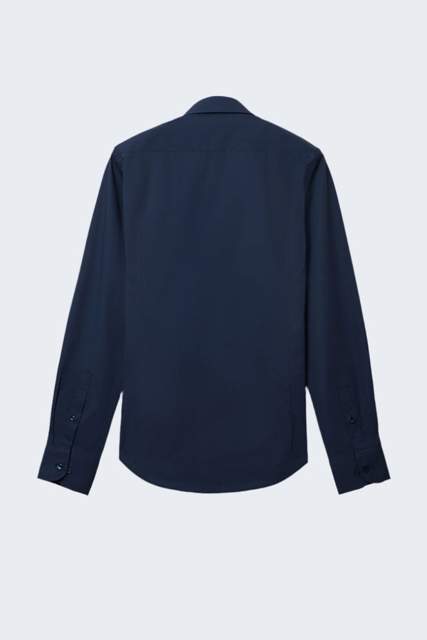 Camisa Hombre Romeo Popelin Stretch Azul