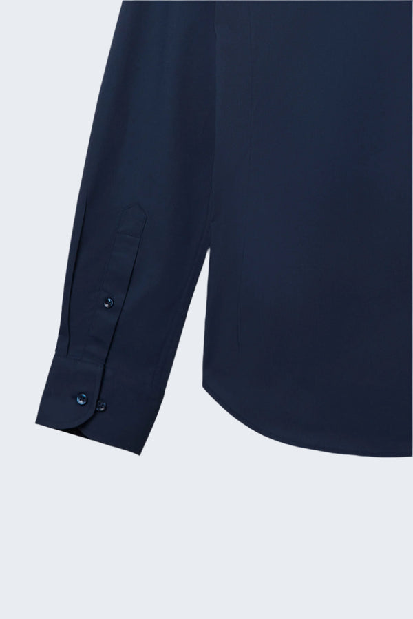 Camisa Hombre Romeo Popelin Stretch Azul