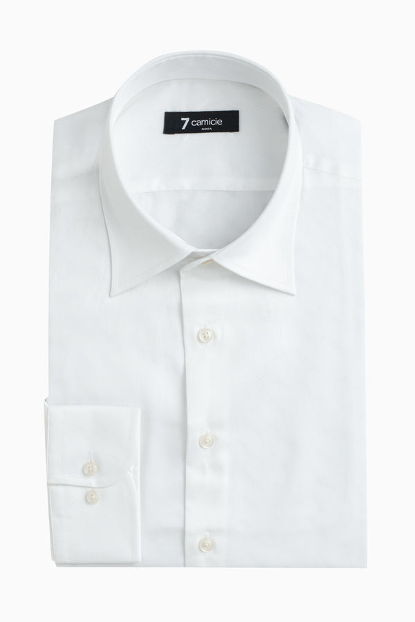 Camisa Hombre Romeo Essential Satin Blanco