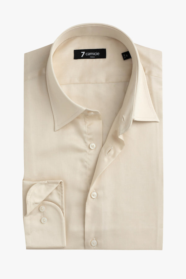 Camisa Hombre Romeo Satin Champagne