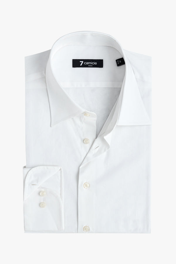 Camicia Uomo Romeo Popelin Stretch Bianco