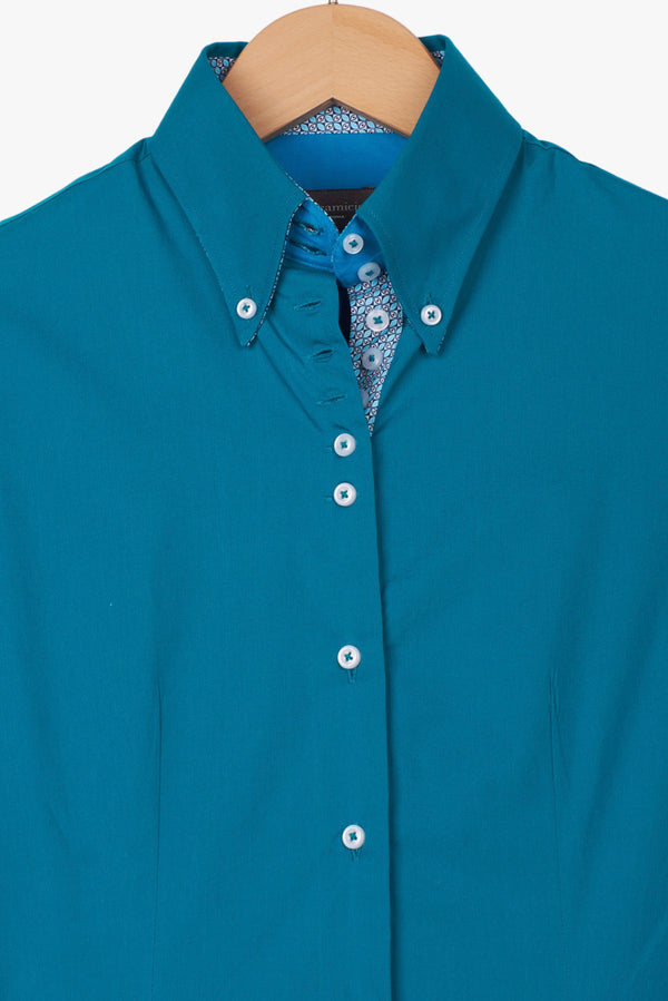 Chemise Femme Silvia Iconic Popelin Stretch Vert