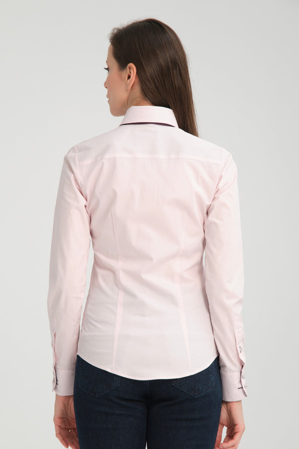 Camisa Mujer Silvia Iconic Popelin Stretch Rosa
