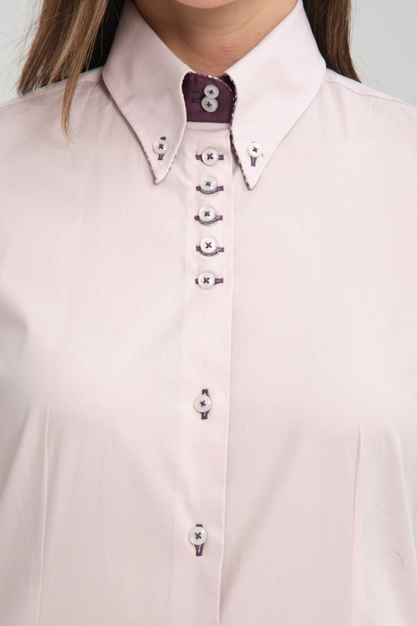 Camisa Mujer Silvia Iconic Popelin Stretch Rosa