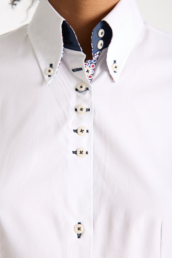 Camisa Mujer Silvia Iconic Popelin Stretch Blanco