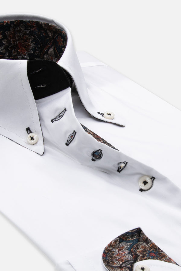 Silvia Iconic Damen Hemd Poplin Stretch Weiss