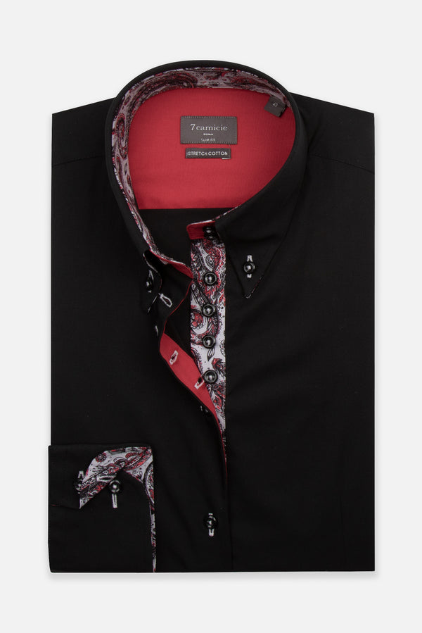 Silvia Poplin Stretch Women Shirt Black