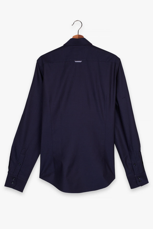Camisa Hombre Roma Iconic Jacquard Azul Azul