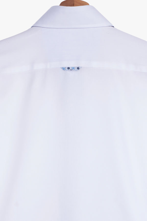 Roma Iconic Herren Hemd Satin Weiss