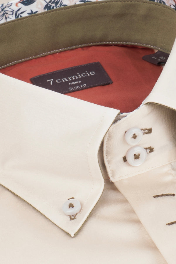 Roma Iconic Satin Man Shirt White