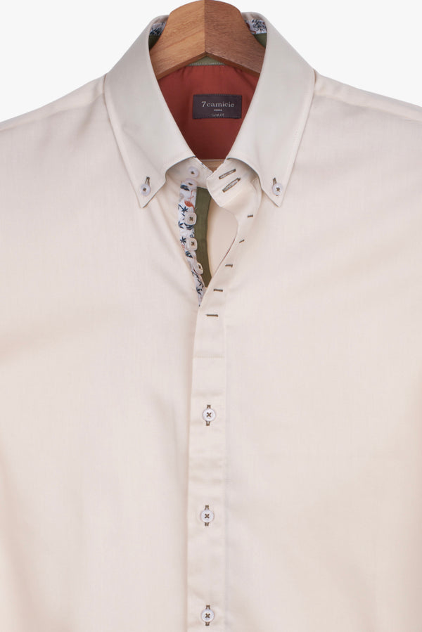 Roma Iconic Satin Man Shirt White