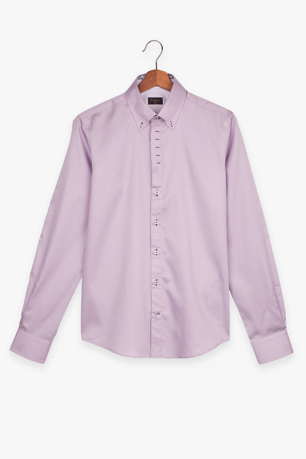 Roma Iconic Satin Man Shirt Lilac