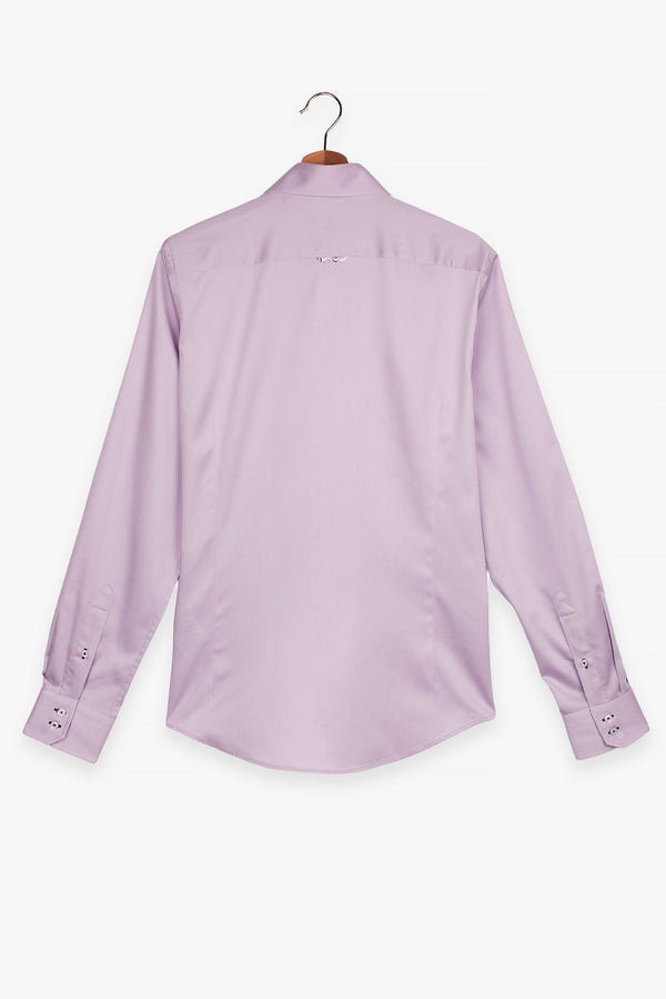 Chemise Homme Roma Iconic Satin Lilas