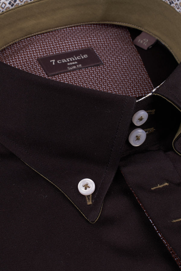 Chemise Homme Roma Iconic Satin Noir