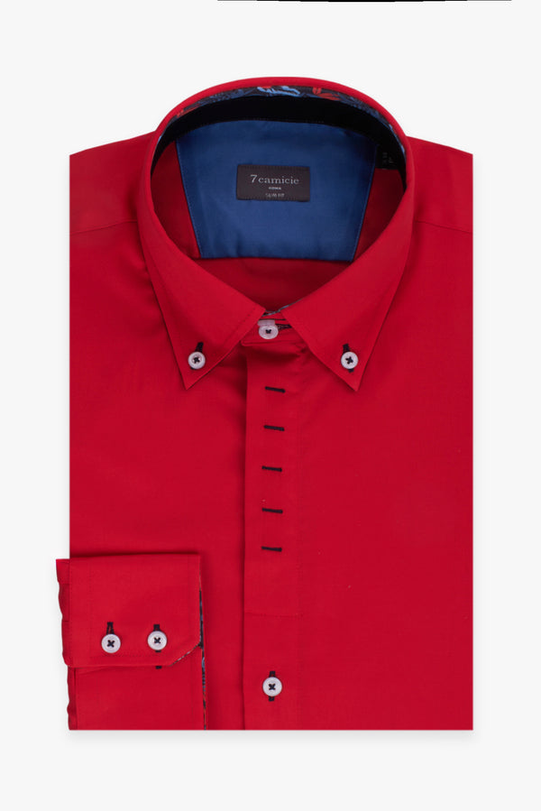 Roma Iconic Satin Man Shirt Red
