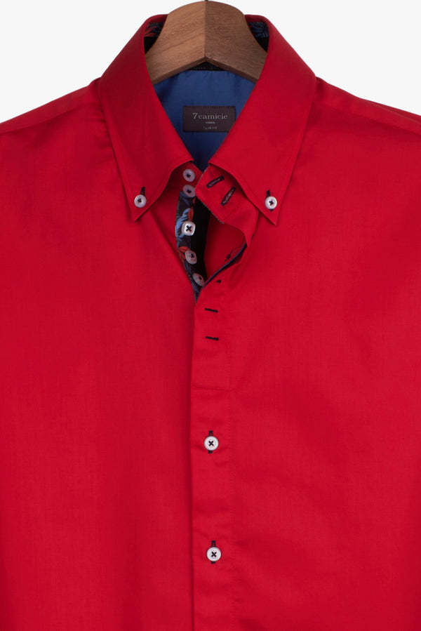 Roma Iconic Satin Man Shirt Red