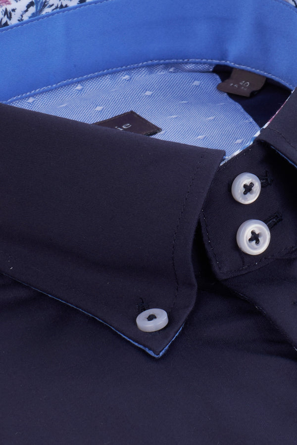 Chemise Homme Roma Iconic Satin Bleu