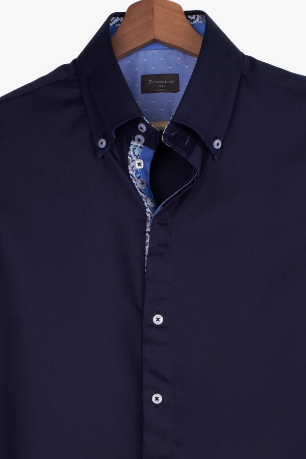Chemise Homme Roma Iconic Satin Bleu