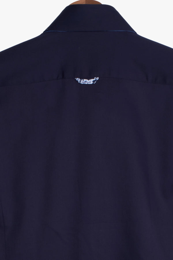 Chemise Homme Roma Iconic Satin Bleu