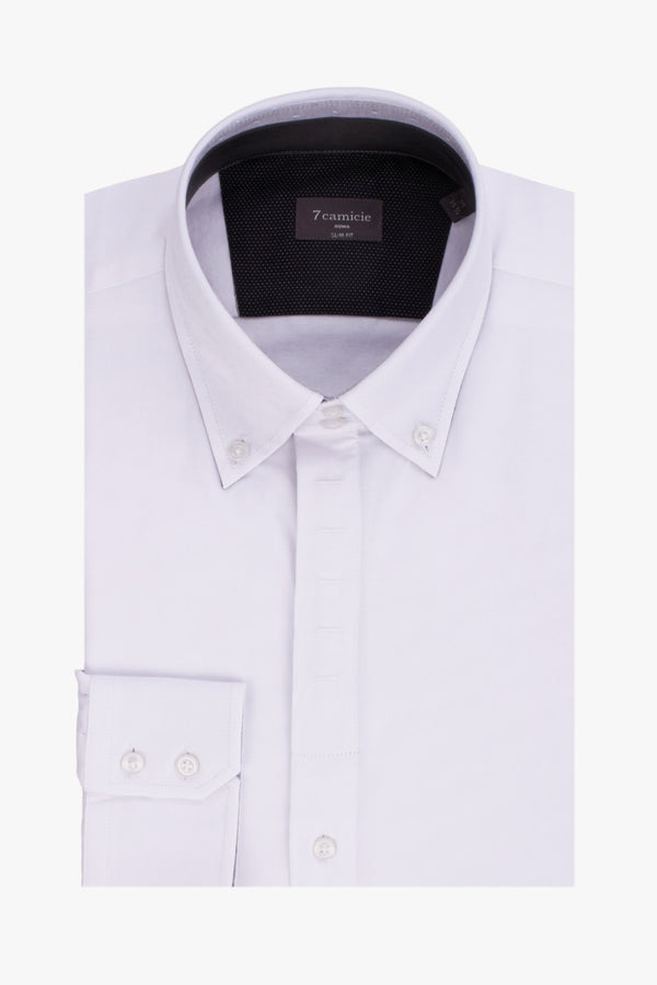 Camicia Uomo Roma Iconic Twill Bianco Bianco