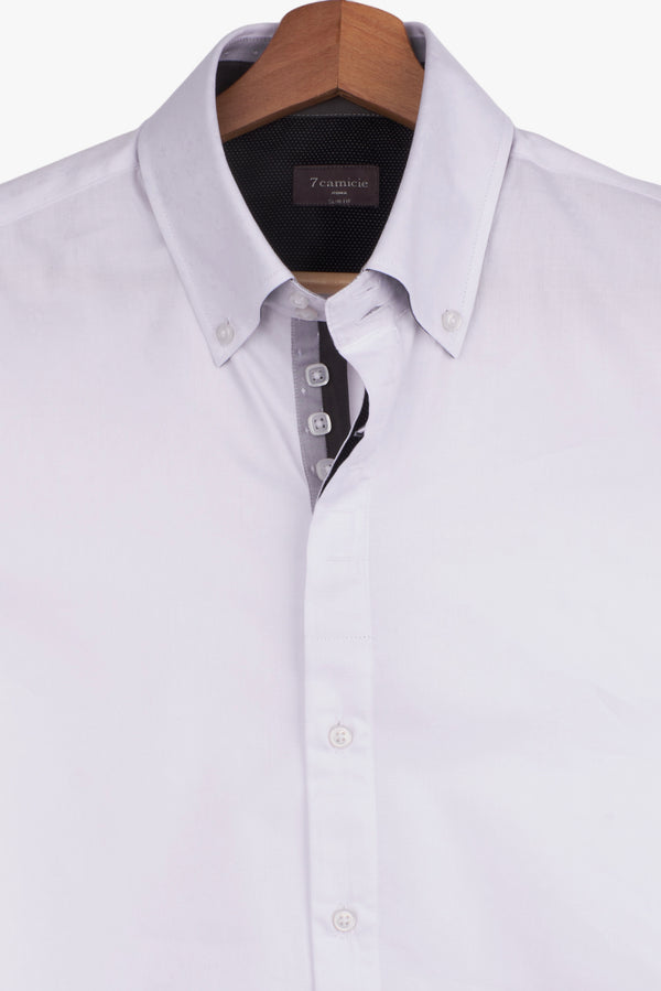Camicia Uomo Roma Iconic Twill Bianco Bianco