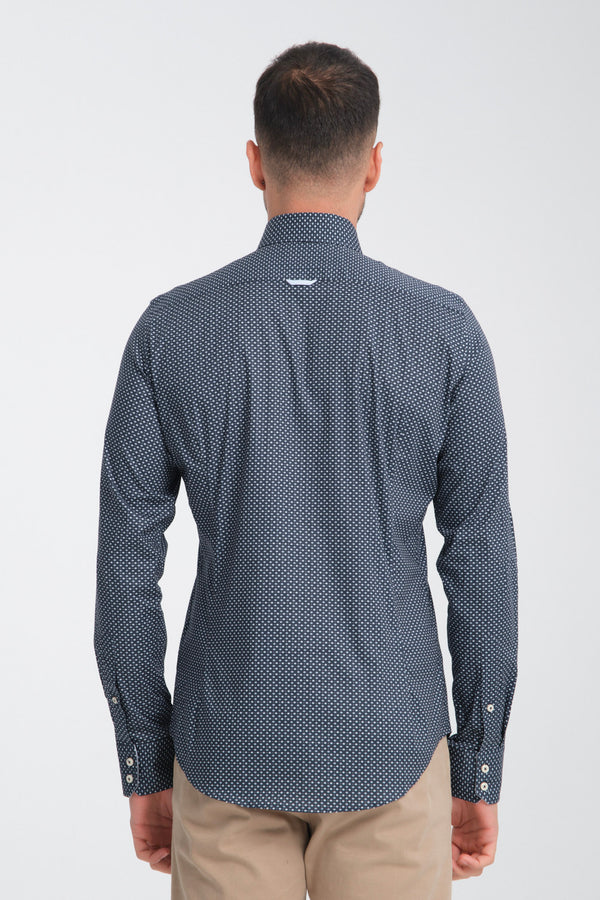 Roma Iconic Herren Hemd Blau Weiss