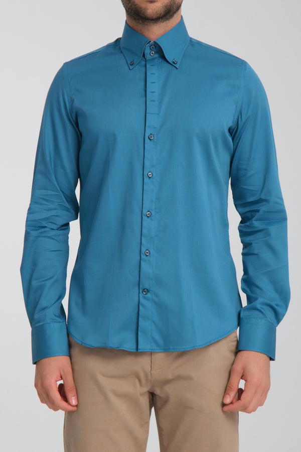 Roma Iconic Herren Hemd Satin Grun
