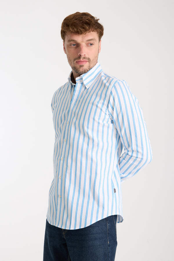 Chemise Homme Roma Iconic Armaturato Blanc Bleu clair