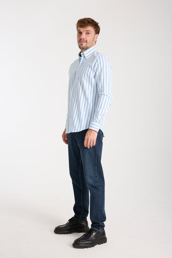Chemise Homme Roma Iconic Armaturato Blanc Bleu clair