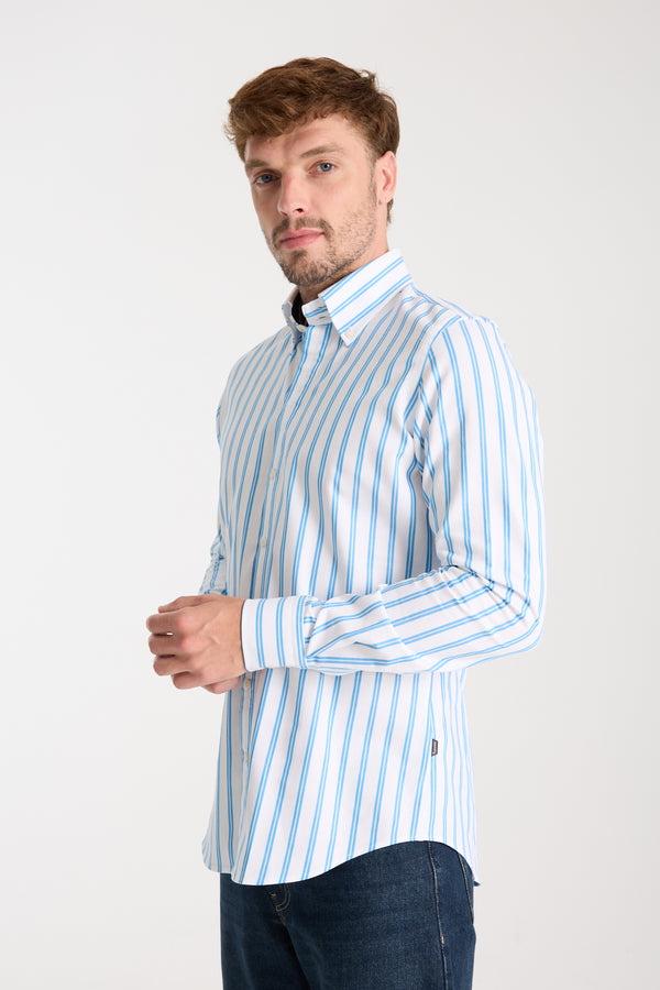 Chemise Homme Roma Iconic Armaturato Blanc Bleu clair
