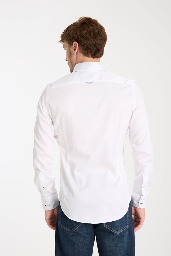 Roma Satin Man Shirt White
