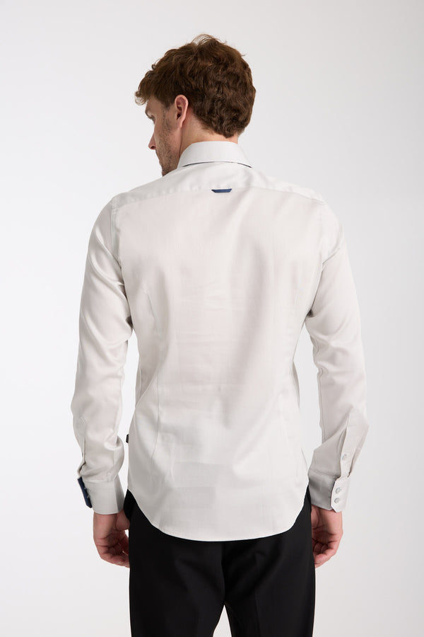 Chemise Homme Roma Iconic Satin Gris