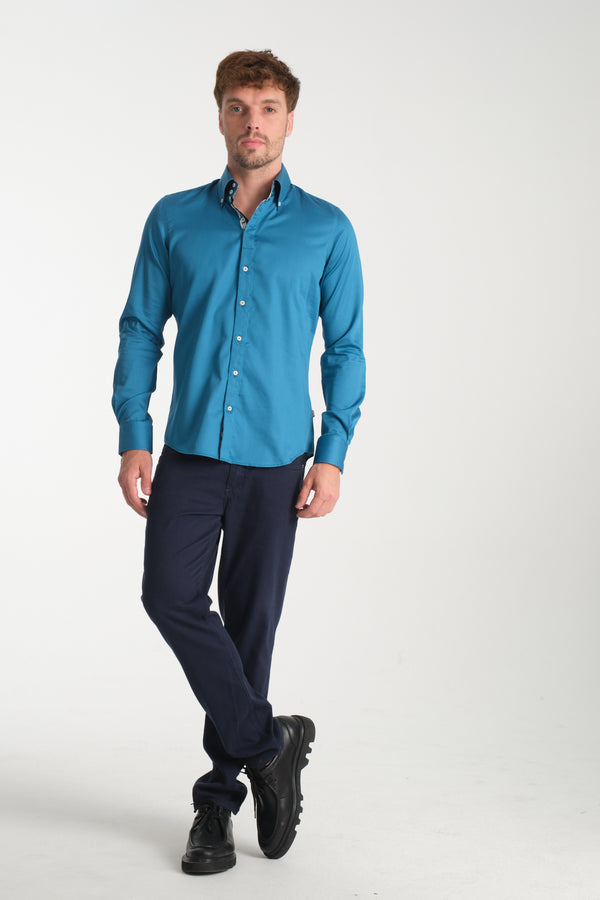 Camisa Hombre Roma Iconic Satin Verde