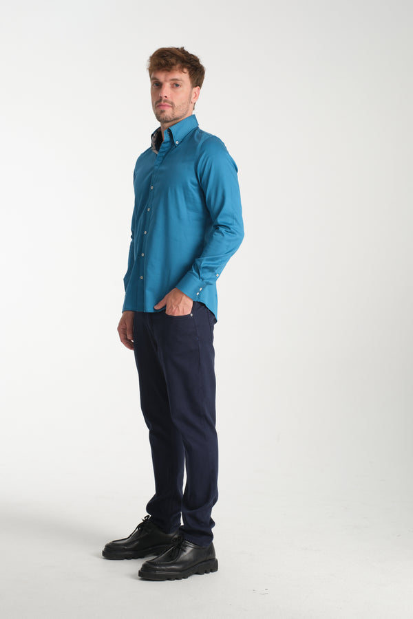 Camisa Hombre Roma Iconic Satin Verde