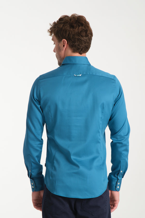 Camisa Hombre Roma Iconic Satin Verde