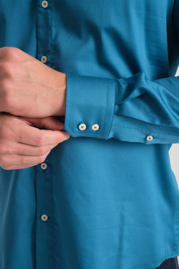 Camisa Hombre Roma Iconic Satin Verde