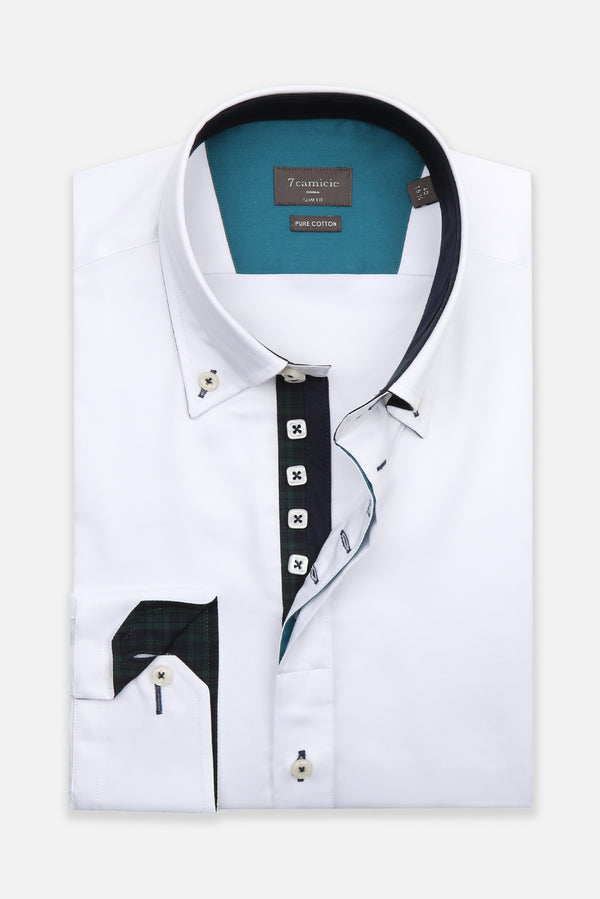 Roma Iconic Satin Man Shirt White