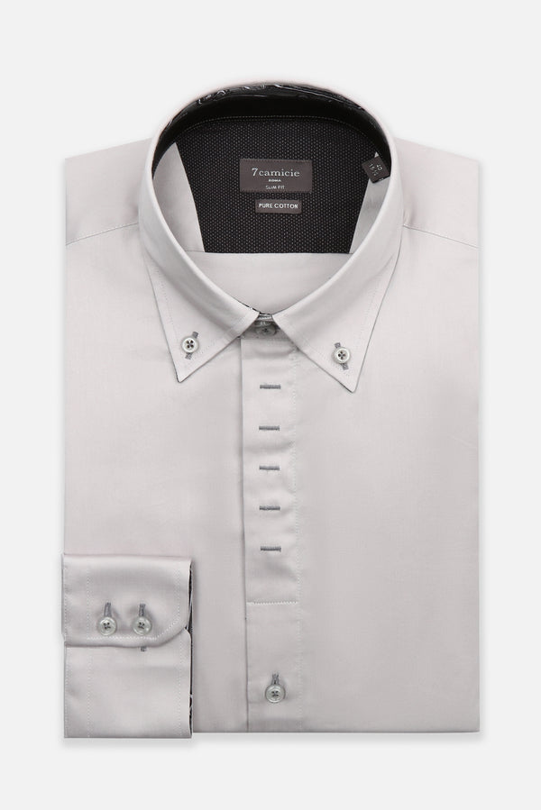 Roma Iconic Satin Man Shirt Grey