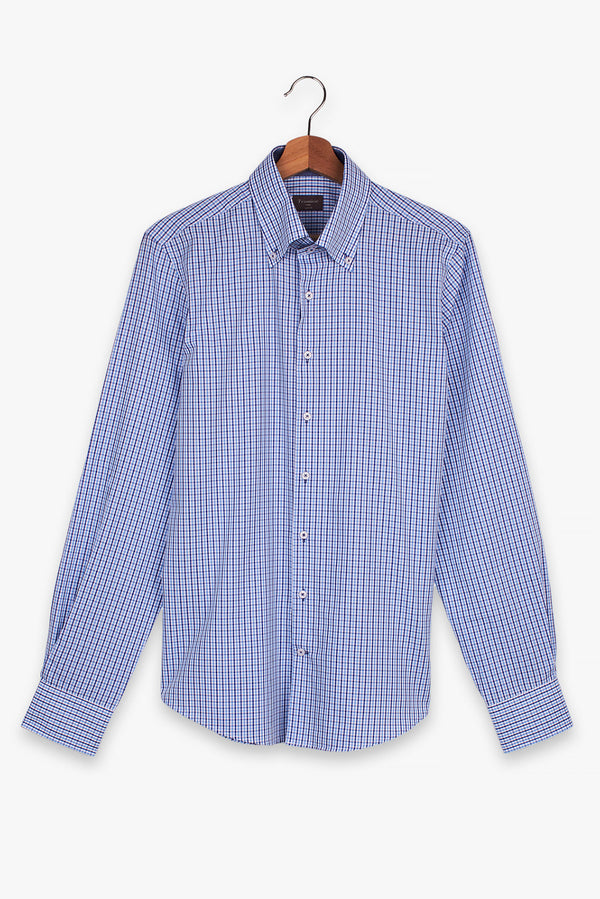 Camicia Uomo Roma Sport Popelin Blu Celeste