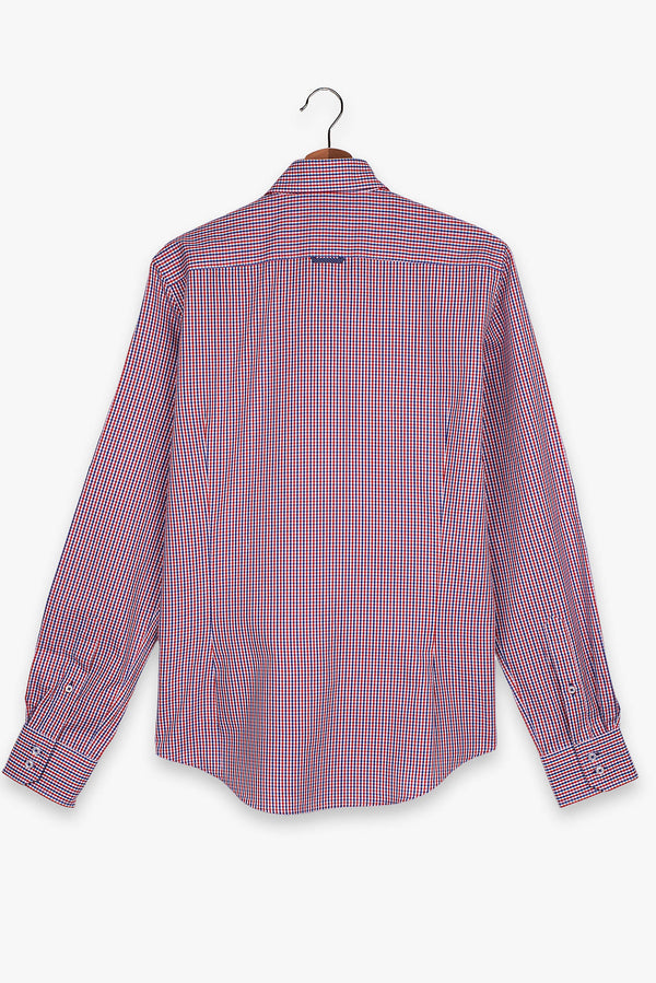 Roma Sport Poplin Man Shirt Blue Red