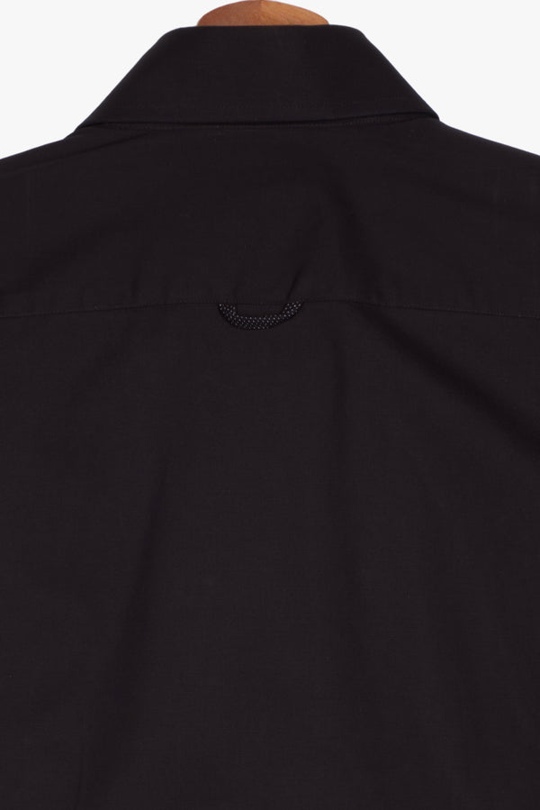 Camicia Uomo Roma Sport Popelin Stretch Nero
