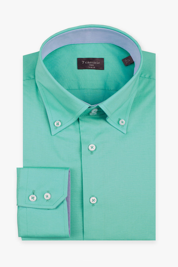 Chemise Homme Roma Sport Popelin Stretch Vert