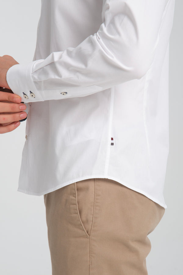 Chemise Homme Roma Sport Popelin Stretch Blanc