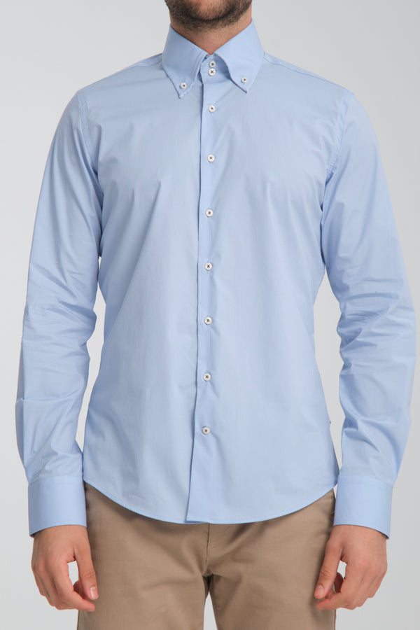 Chemise Homme Roma Sport Popelin Stretch Bleu clair