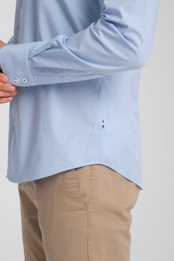 Chemise Homme Roma Sport Popelin Stretch Bleu clair