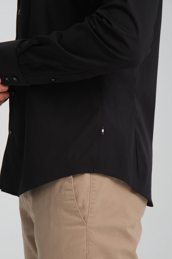 Roma Sport Poplin Stretch Man Shirt Black