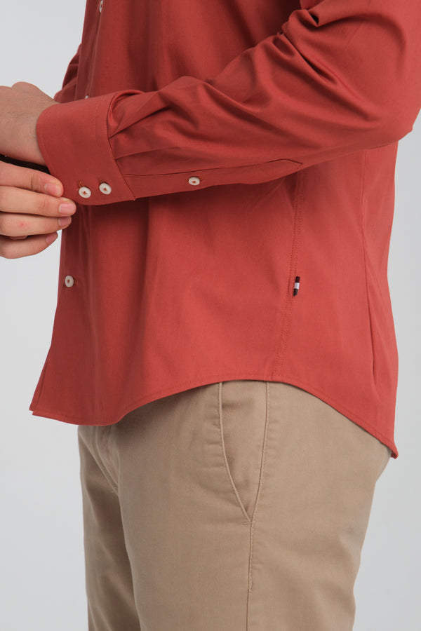 Chemise Homme Roma Sport Popelin Stretch Rouge