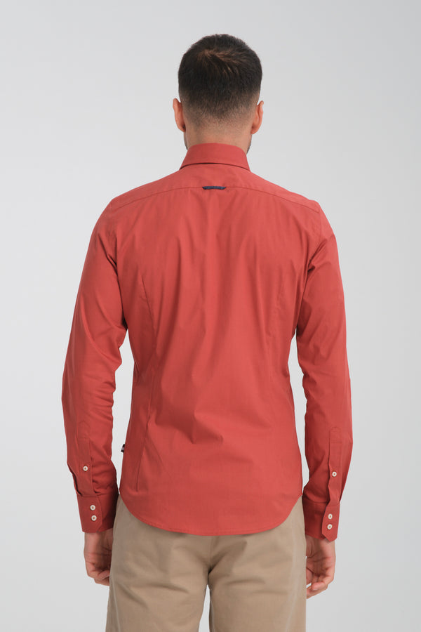 Chemise Homme Roma Sport Popelin Stretch Rouge