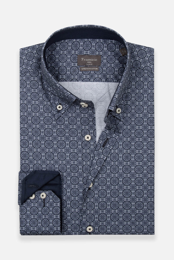 Chemise Homme Roma Sport Bleu Blanc
