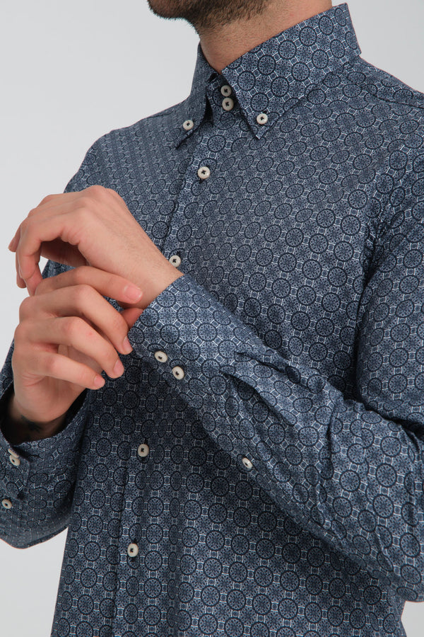 Chemise Homme Roma Sport Bleu Blanc